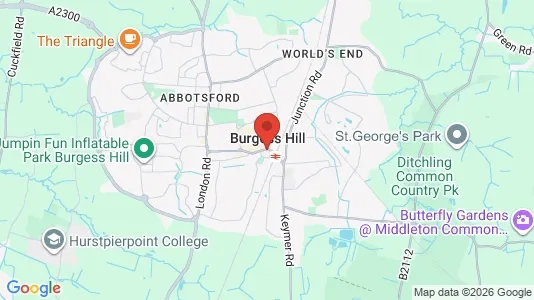 Houses for rent i Burgess Hill - West Sussex - kort over placeringen
