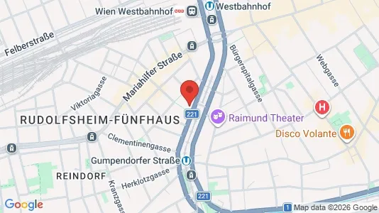 Apartments for rent i Wien Rudolfsheim-Fünfhaus - kort over placeringen