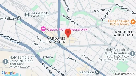 Apartments for rent i Thessaloniki - kort over placeringen