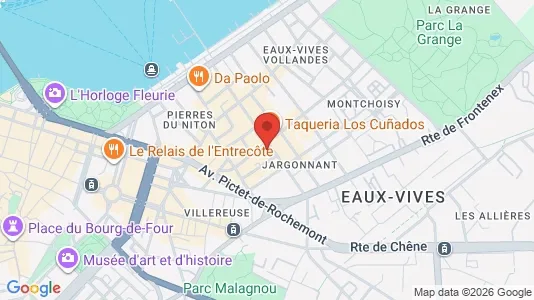 Apartments for rent i Geneva EAUX-VIVES - kort over placeringen
