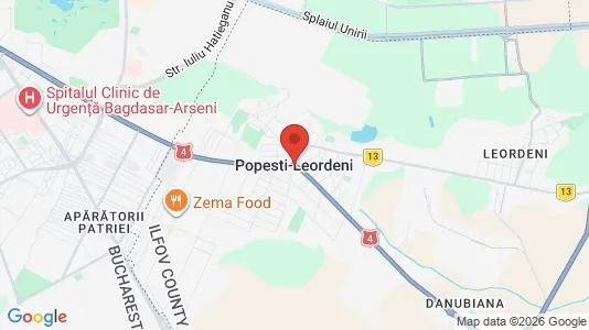 Apartments for rent i Popeşti-Leordeni - kort over placeringen