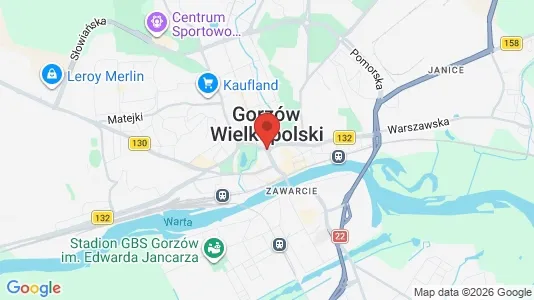 Apartments for rent i Gorzów wielkopolski - kort over placeringen
