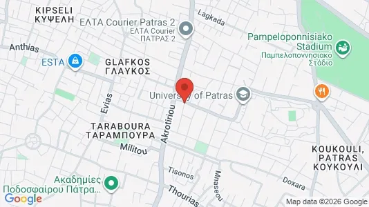 Apartments for rent i Patras - kort over placeringen
