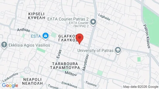 Apartments for rent i Patras - kort over placeringen