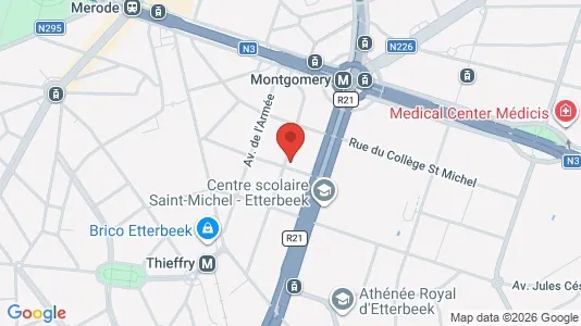 Apartments for rent i Brussels Etterbeek - kort over placeringen