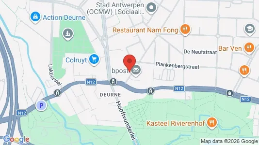 Apartments for rent i Antwerp Deurne - kort over placeringen