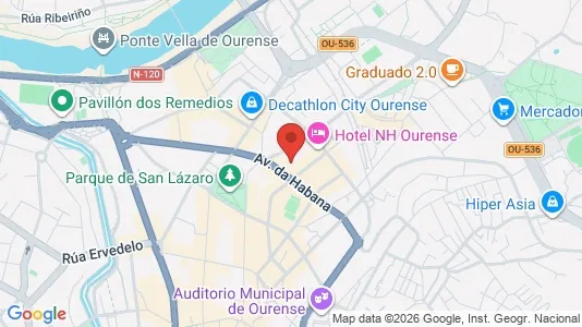 Apartments for rent i Ourense - kort over placeringen