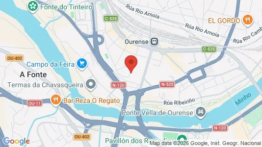 Apartments for rent i Ourense - kort over placeringen