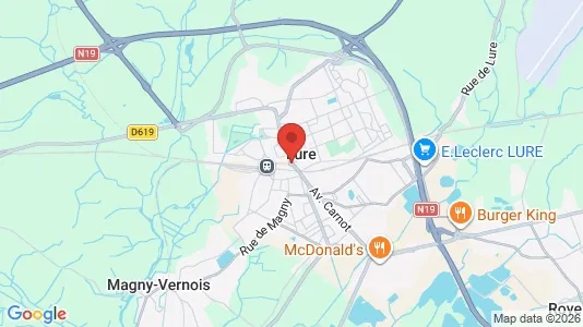 Apartments for rent i Lure - kort over placeringen