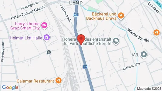 Apartments for rent i Graz - kort over placeringen