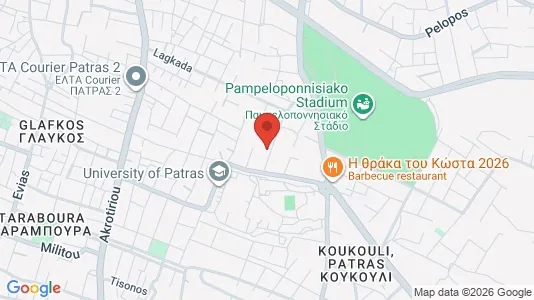 Apartments for rent i Patras - kort over placeringen