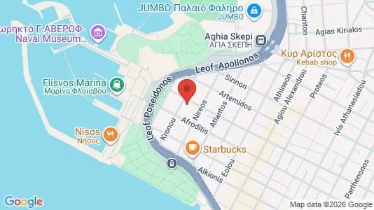 Apartments for rent i Palaio Faliro - kort over placeringen