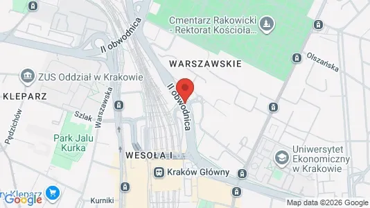 Apartments for rent i Kraków Śródmieście - kort over placeringen