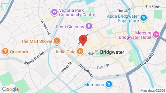 Apartments for rent i Bridgwater - Somerset - kort over placeringen