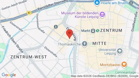Apartments for rent i Leipzig - kort over placeringen