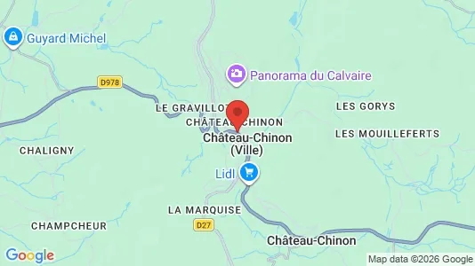 Houses for rent i Château-Chinon (Ville) - kort over placeringen