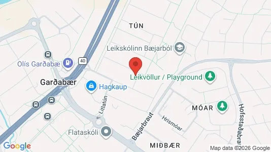Apartments for rent i Garðabær - kort over placeringen