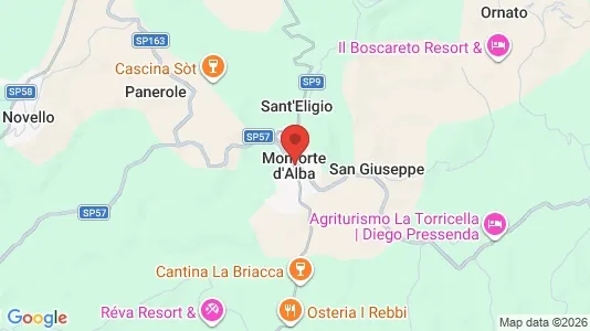 Apartments for rent i Monforte d'Alba - kort over placeringen