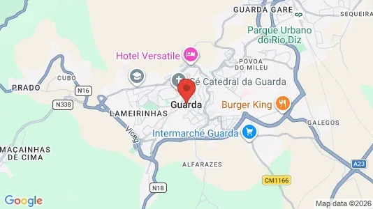 Apartments for rent i Guarda - kort over placeringen