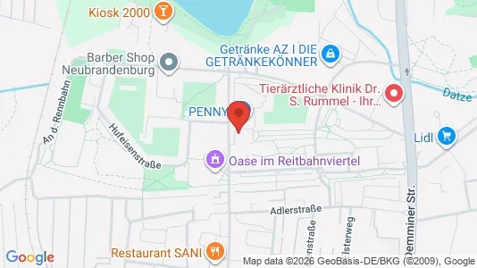 Apartments for rent i Mecklenburgische Seenplatte - kort over placeringen