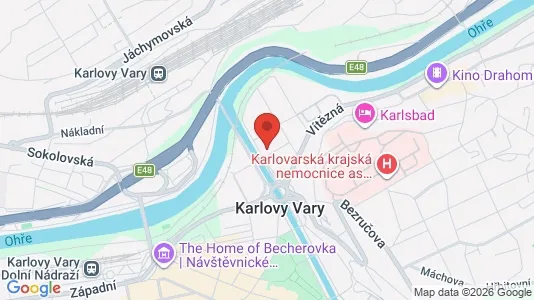 Apartments for rent i Karlovy Vary - kort over placeringen