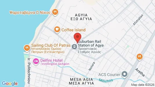 Apartments for rent i Patras - kort over placeringen