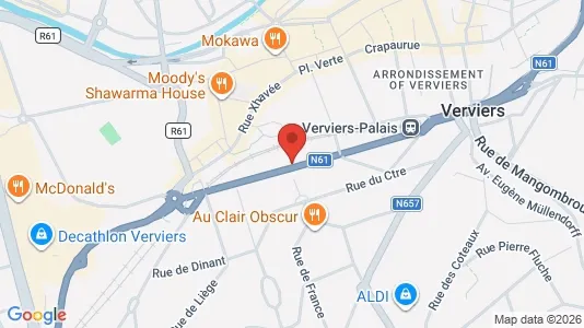 Apartments for rent i Verviers - kort over placeringen