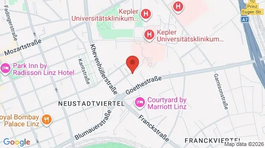 Apartments for rent i Linz - kort over placeringen