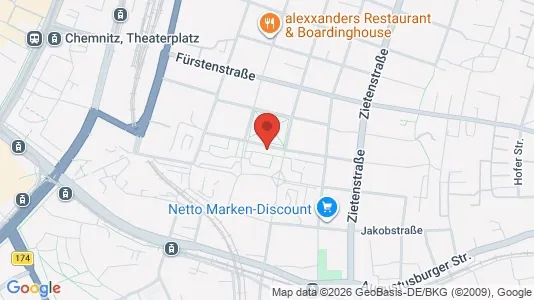 Apartments for rent i Chemnitz - kort over placeringen