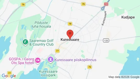 Apartments for rent i Kuressaare - kort over placeringen