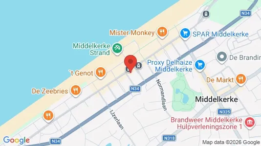 Apartments for rent i Middelkerke - kort over placeringen