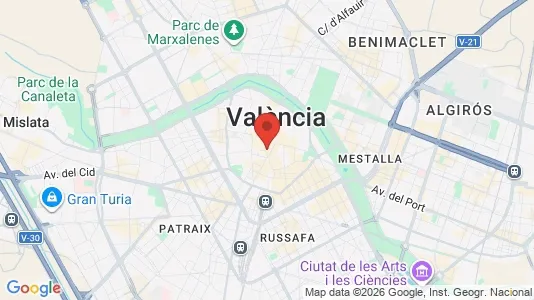 Rooms for rent i Valencia Ciutat Vella - kort over placeringen