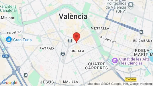 Rooms for rent i Valencia L'Eixample - kort over placeringen