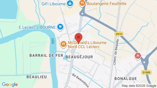 Apartments for rent i Libourne - kort over placeringen