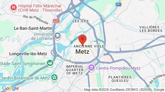 Houses for rent i Metz - kort over placeringen
