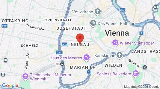 Apartments for rent i Wien Neubau - kort over placeringen