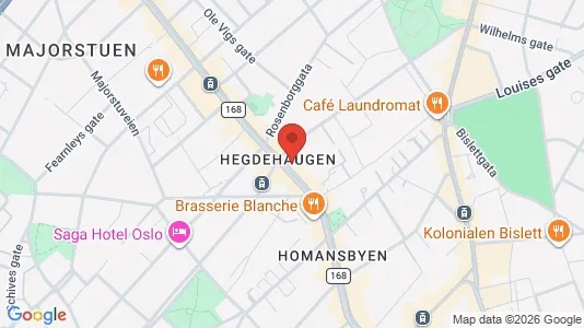 Rooms for rent i Oslo Frogner - kort over placeringen
