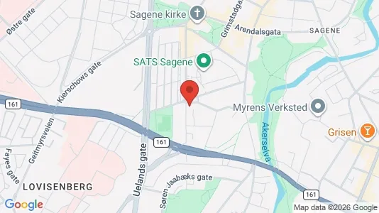 Apartments for rent i Oslo Sagene - kort over placeringen