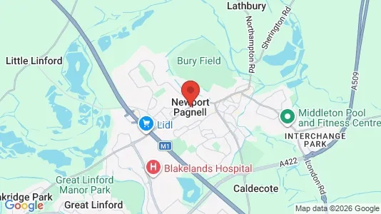 Apartments for rent i Newport Pagnell - Buckinghamshire - kort over placeringen