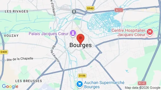Houses for rent i Bourges - kort over placeringen