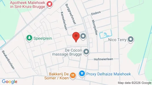 Apartments for rent i Brugge - kort over placeringen