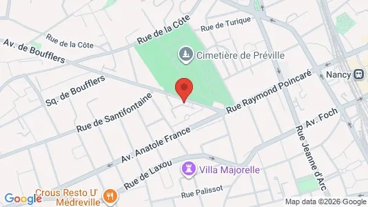 Apartments for rent i Nancy - kort over placeringen