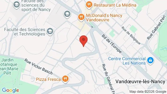 Apartments for rent i Nancy - kort over placeringen