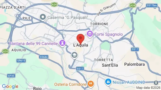 Houses for rent i L'Aquila - kort over placeringen