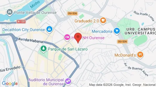 Rooms for rent i Ourense - kort over placeringen
