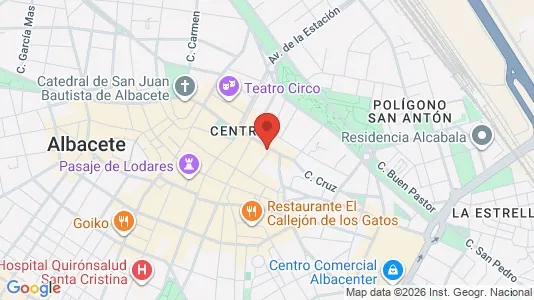 Apartments for rent i Albacete - kort over placeringen
