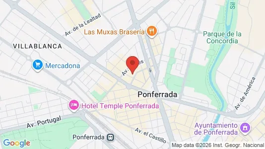 Apartments for rent i Ponferrada - kort over placeringen