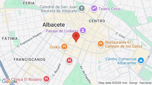 Apartments for rent i Albacete - kort over placeringen
