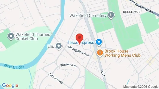 Apartments for rent i Wakefield - West Yorkshire - kort over placeringen
