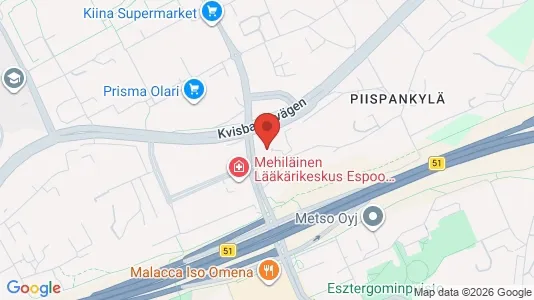 Apartments for rent i Espoo - kort over placeringen